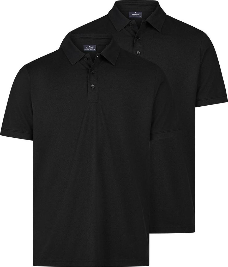 RAGMAN 2er Pack Basic Poloshirt Klassischer Look, Formstabiles Material, Vielseitig kombinierbar