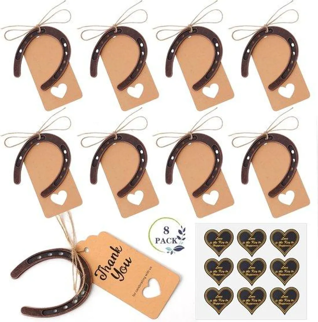Accessoire photobooth mariage fer à cheval porte-bonheur vintage carton