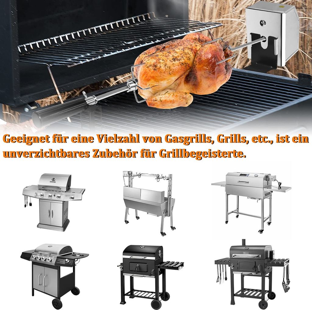 YARDIN Sada grilovacích špízů s motorem 107cm otočný špíz, Obrázek produktu 3