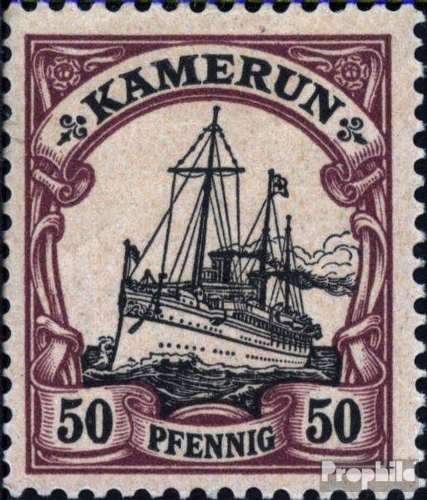 Briefmarken Kamerun (Dt. Kolonie) 1900 Mi 14 postfrisch Schiff Kaiseryacht Hohenzollern