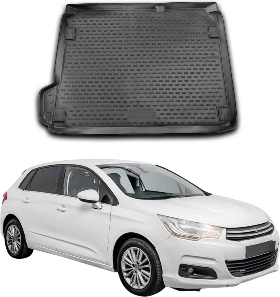 Tapis de coffre pour Citroen C4 2010-2021 Caoutchouc TPE Image du produit 