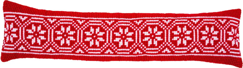 Boudin de porte à broder Motif Cristal de Noël II point de croix 80cm