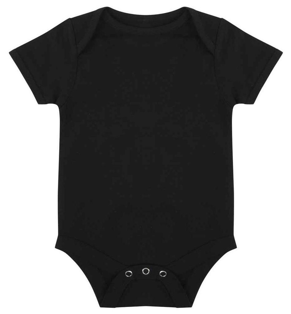 Larkwood - "Essential" Strampelanzug für Baby, kurzärmlig LT5388 (86) (Schwarz)