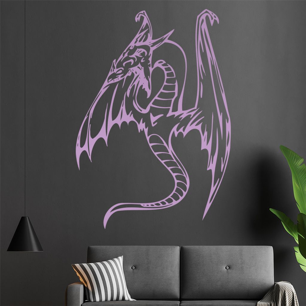Flugdrache Wandtattoo in 6 Größen - Wandaufkleber Wall Sticker - Dekoration, Küche, Wohnzimmer, Schlafzimmer, Badezimmer