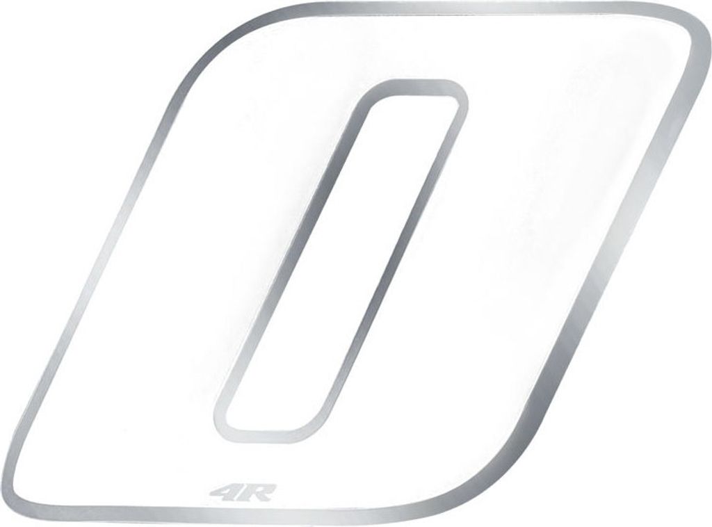 Aufkleber Rennnummer für Motorrad "0" Weiß 65 x 85 mm