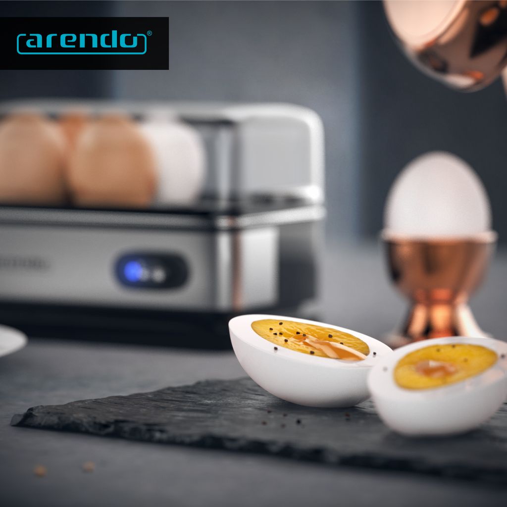 Arendo Eierkocher für 6 Eier, Edelstahl, Warmhaltefunktion, Produktbild 4
