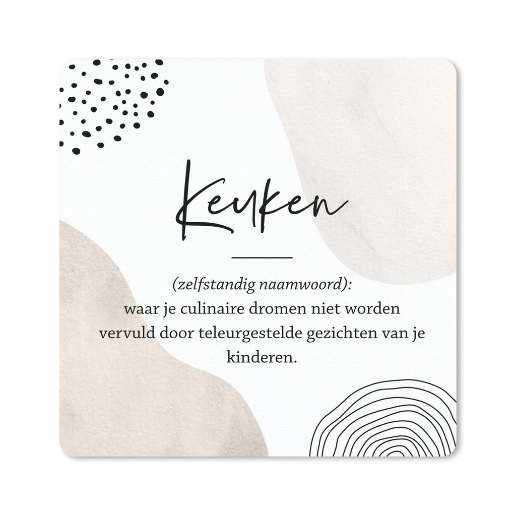 MuchoWow Mauspad Mousepad Küche - Zitate - Sprichwörter - Küche - Definition - Wörterbuch - Opa 20x20 cm - Mousepads - Maus Mat - Pad - Mausu...