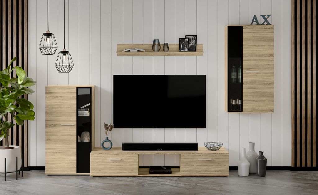 AX LIVING Meuble-paroi Formilo 240 cm - Moderne & chene Image du produit 