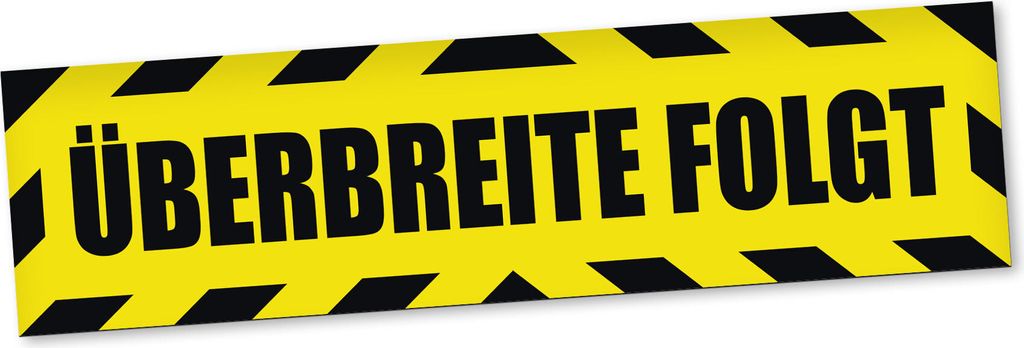 PantherPixel Überbreite folgt Magnetschild Auto LKW Begleitfahrzeug Magnetfolie Geschenkidee 20 x 5 cm STANDARDFARBFOLIEN