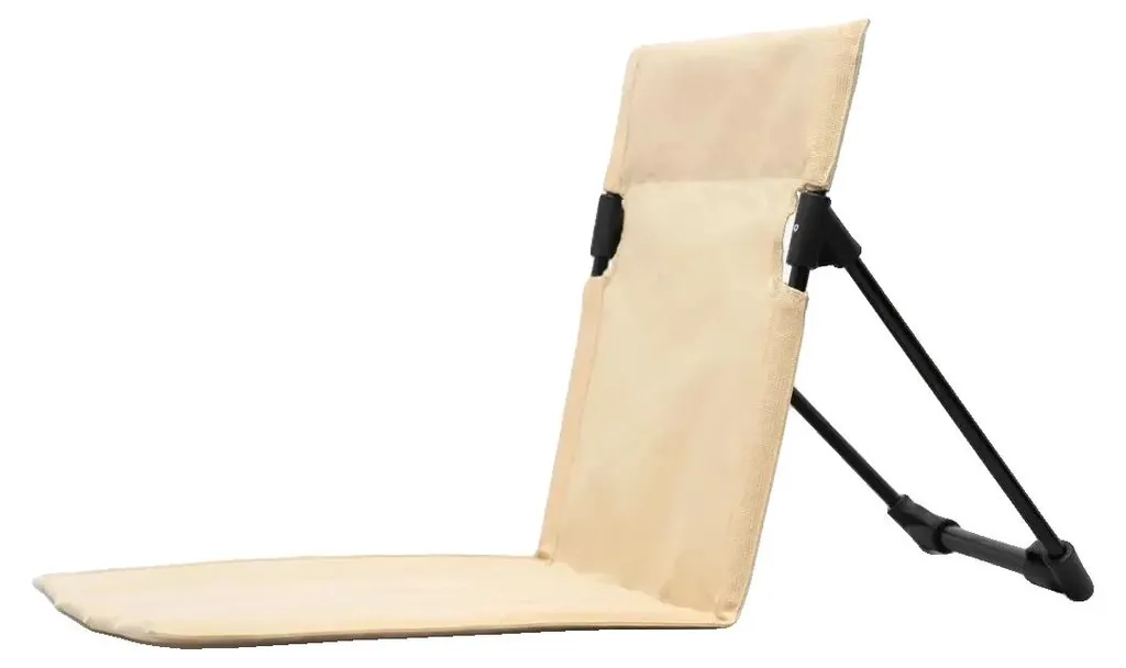 Chaise de camping pour caravane et camping-car - Confort moelleux crème