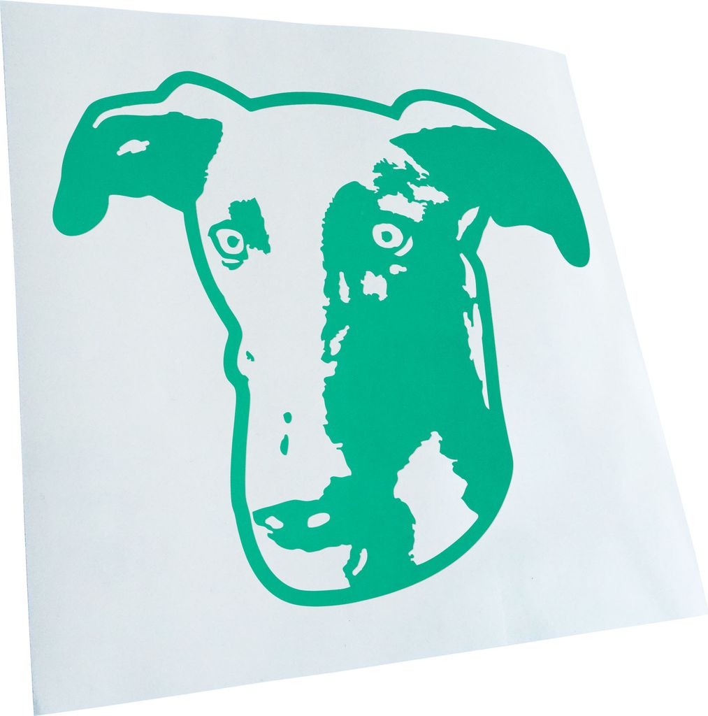 Kiwistar - Autoaufkleber - Greyhound Hund - Türkis - 50x45cm - Aufkleber für Auto, Laptop, Fahrrad, LKW, Motorrad Mehrfarbig JDM Decal Racing