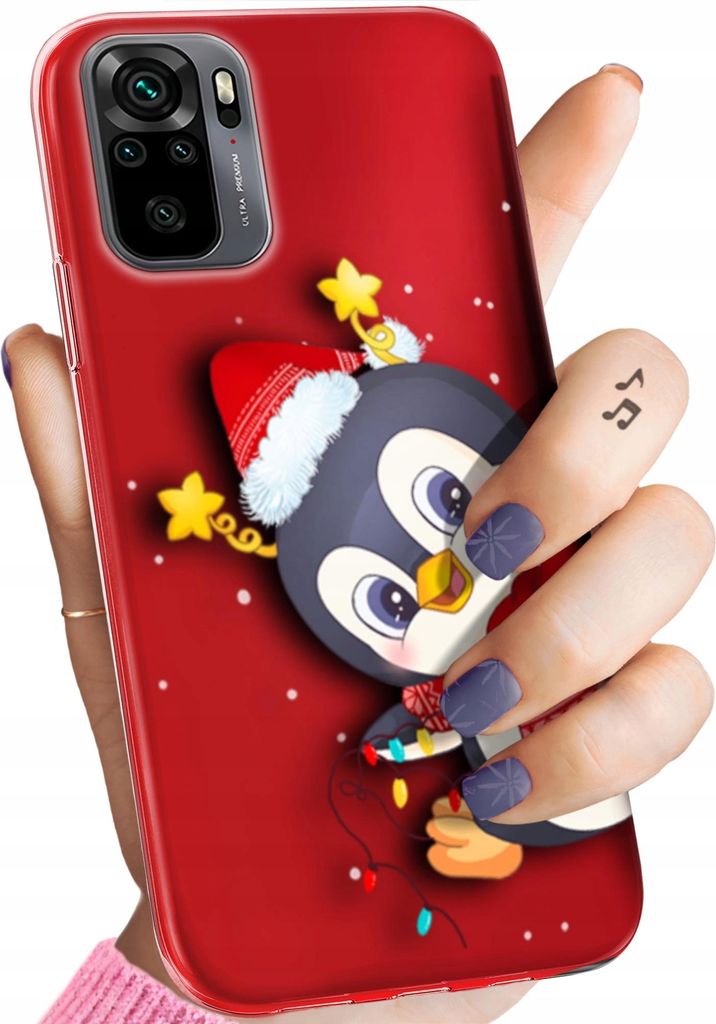 BEDRUCKTE HÜLLEN für XIAOMI REDMI NOTE 10 HANDYHÜLLEN HANDY SCHUTZ HÜLLE CASE SILIKON MUSTER WEIHNACHTEN SANTA CLAUS CHRISTMAS