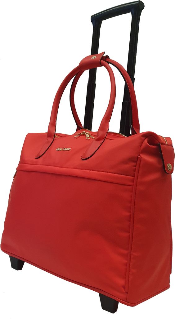 Universale Damen Aktentasche Trolley Orange Laptoptasche Rollen Tasche Bowatex