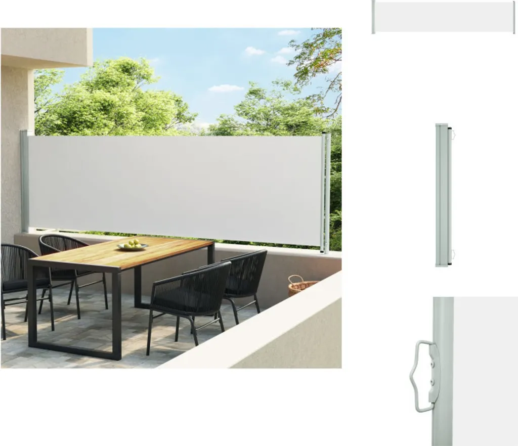 Tenda Laterale Retrattile vidaXL Crema 140x600 | Privacy per Balcone