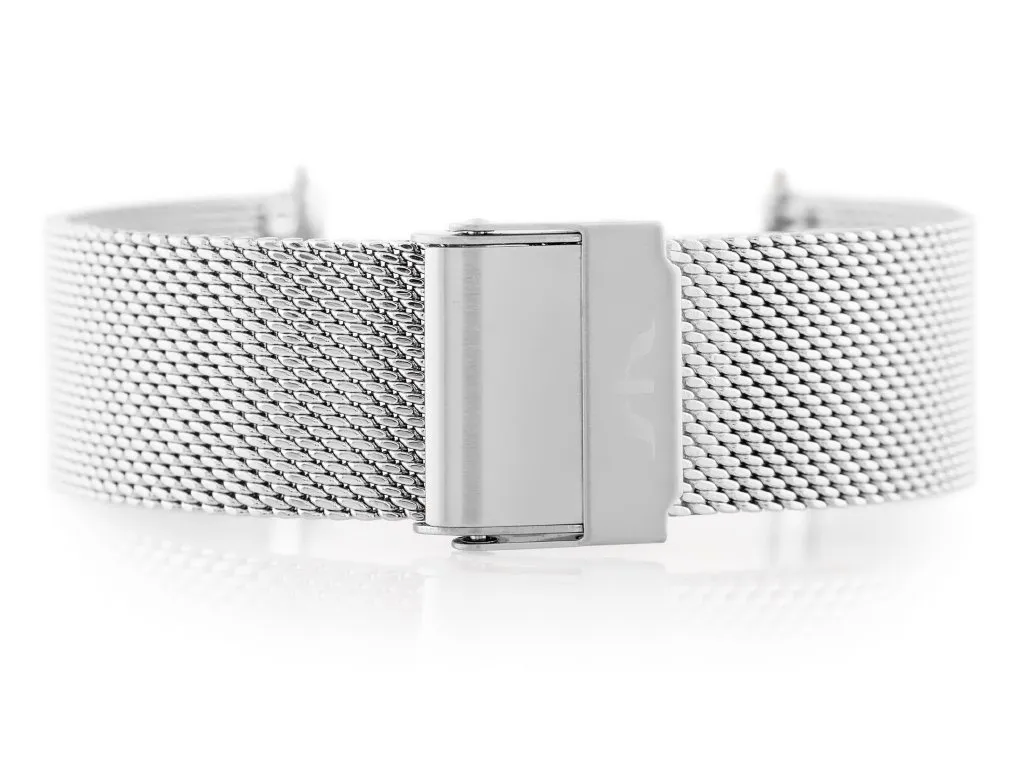 Bracelet de montre en métal argent 12mm Bisset BB009A maille acier