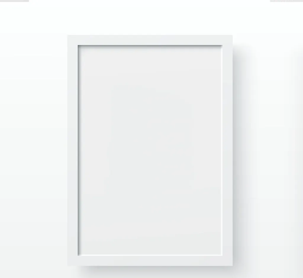 Wallity Cadre Photo Blanc A4 en 100% MDF 21x29,7 cm - Design Minimaliste
