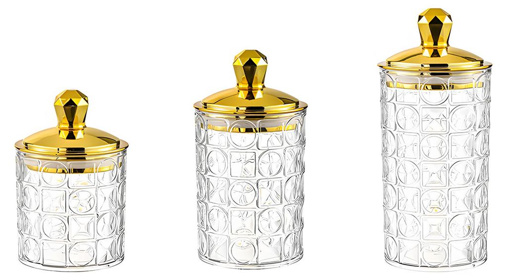 3-teiliges Vorratsdosen-Set für Lebensmittel mit luftdichtem Deckel, BPA-frei, transparentes Design, weit verbreitet, für Nüsse, Kekse, Mehl