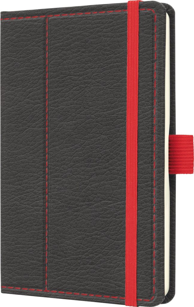 SIGEL C2556 Wochenkalender Conceptum 2025 - Design grey-red - ca. A6 - grau, rot - Hardcover - 2 Seiten = 1 Woche - 176 S. - PEFC-