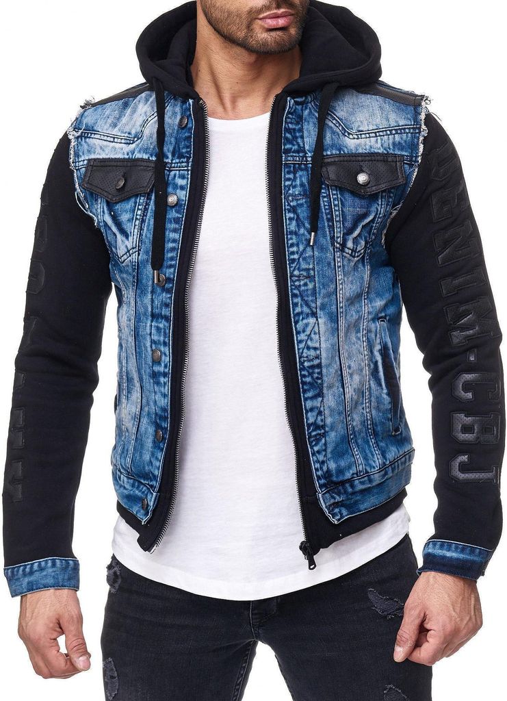 Cipo & Baxx Herren Jeans Jacke CJ154 Blau M