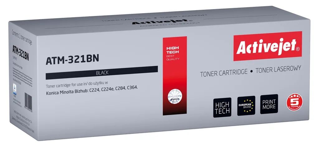 Toner ATM-321BN Activejet Noir Supreme avec Capacité de 27000 Pages