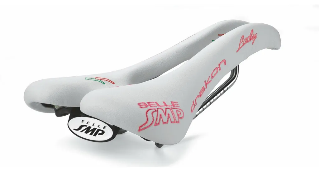 Finies les douleurs à vélo avec la selle SMP Drakon Lady blanche 0301270