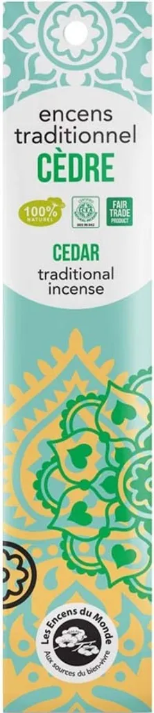 Encens Indien Cèdre - Solution Naturelle contre le Stress en 20 Bâtonnets