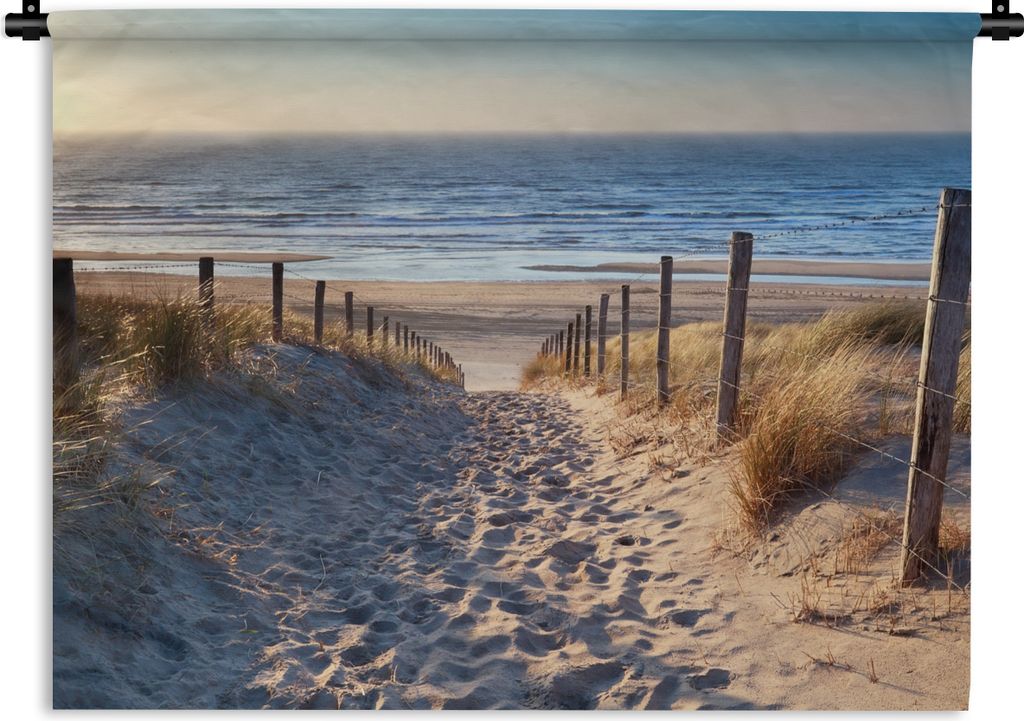 MuchoWow Wandteppich Wandbehang Sand - Strand - Düne - Meer - Sommer 60x45 cm Tapisserie Dekoration Wandtuch - Das Schlafzimmer
