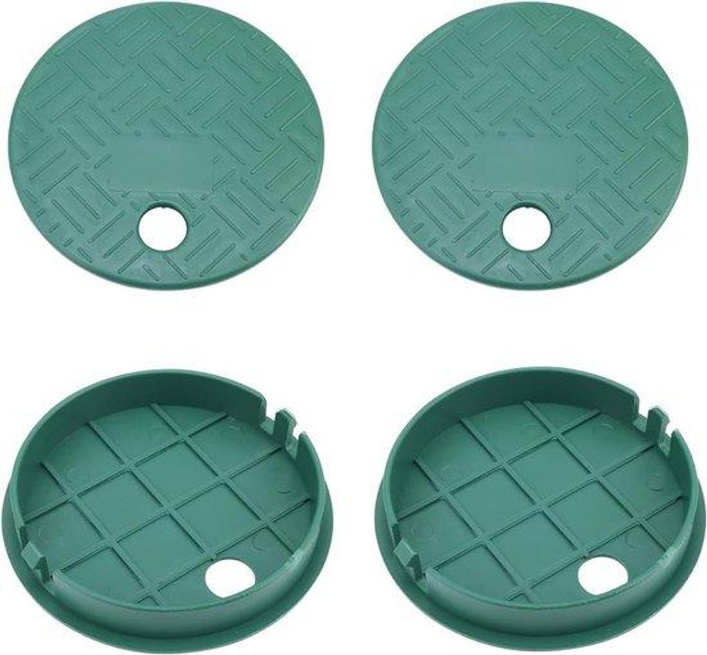 Sprinkler-Klep-Abdeckung-Set aus 4 Stücken - PE-Material - Innendurchmesser 14cm - Außendurchmesser 15cm - Bewässerungsaccessoires - Antirutsch-...