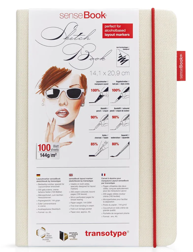 Carnet de croquis A5 senseBook sketchbook de 200 pages pour artistes