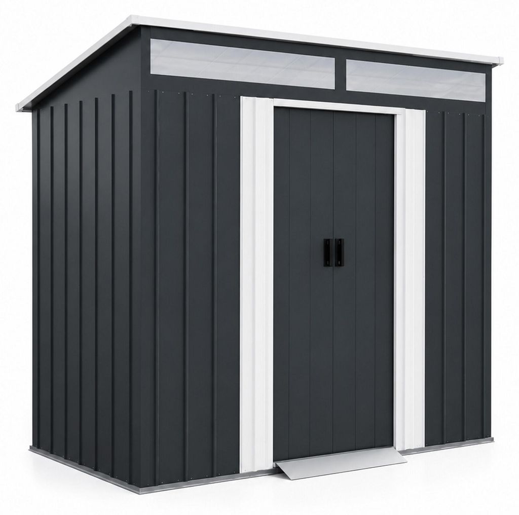 Aga Záhradný domček 238x132x180 cm Tmavosivý Obrázok produktu 