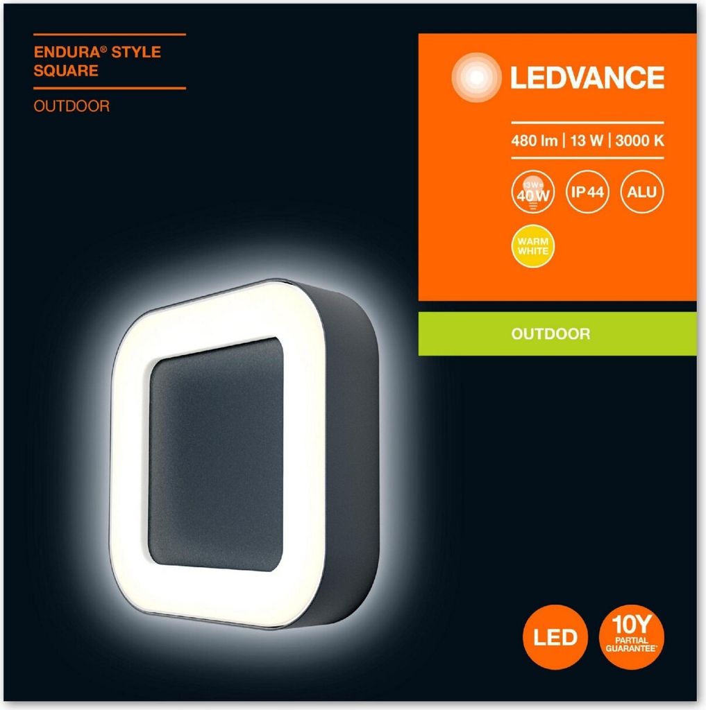 Ledvance Außenleuchte Endura Style Square dunkelgrau Produktbild 7