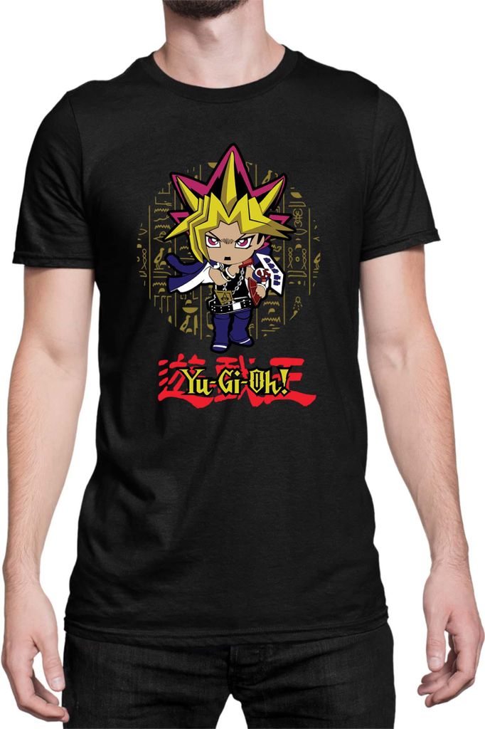 Herren T-Shirt Japan Manga Anime Comics Yu Gi 023, Man 4XL / Schwarz