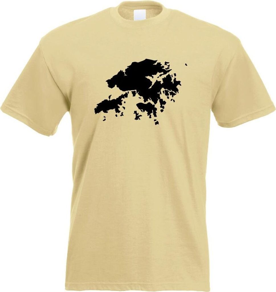 Kiwistar - T-Shirt - Khaki - Hong Kong - Hongkong Herren Funshirt Bedruckt Design Sprüche Spruch Motive - mit Motiv Bedruckt - Funshirt Design - S...
