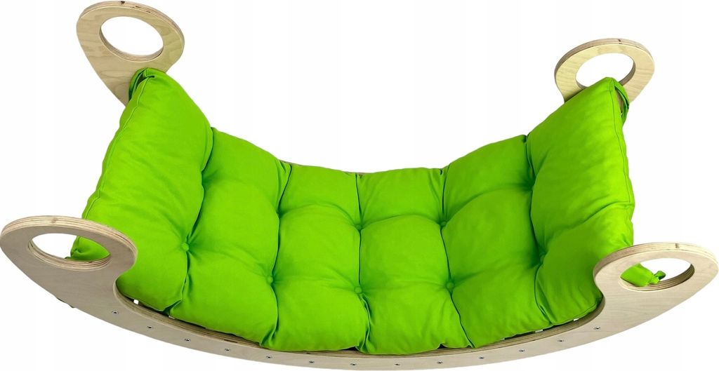 Kinderwippe Dekokissen hellgrün XL - 120 x 60 x 8 cm, für Jungen und Mädchen ab 6 Monaten, mit hochwertiger Schaumstoff- und Stoffverarbeitung