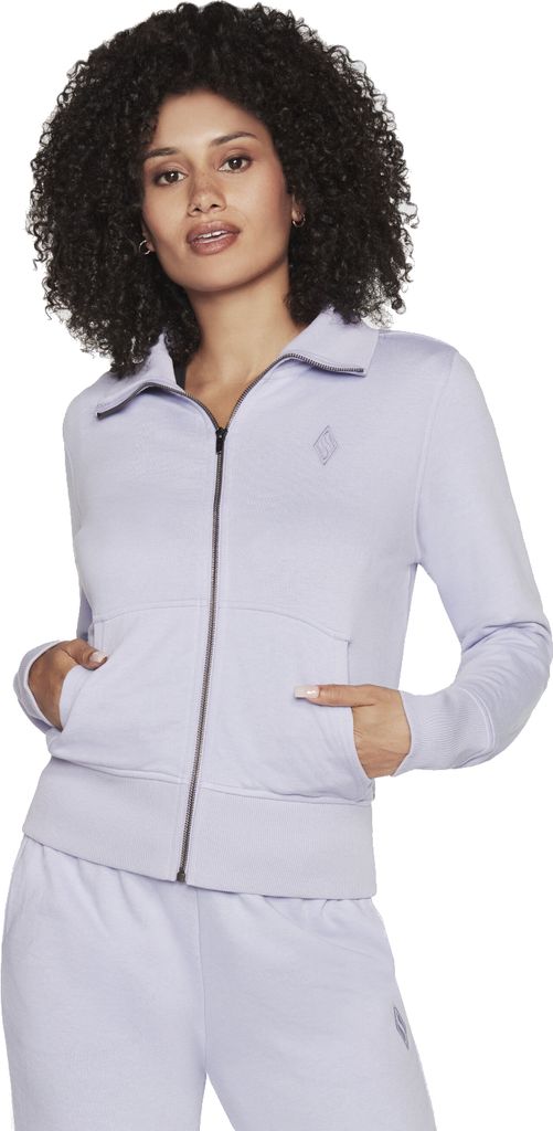 Skechers The Hoodless Hoodie Diamond Jacket W3JA262-LVLP, Sweatshirt, Damen, Violett
