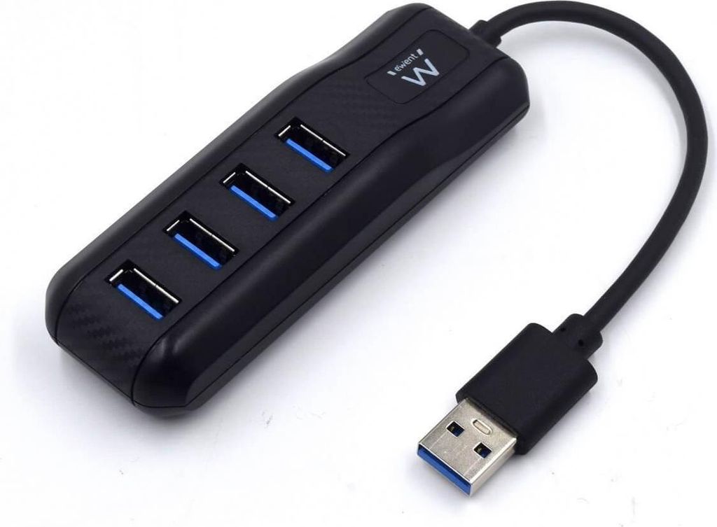Hub Ewent EW1138 4x USB 3.1 Gen 1 Schwarz