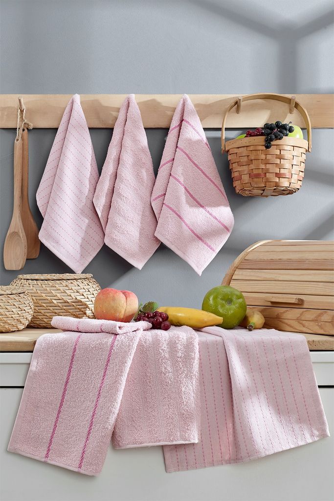 Mijolnir, Sofya - Powder, Waschhandtuch-Set (6-teilig), Pulver, 100% BAUMWOLLE, 30 x 50 cm