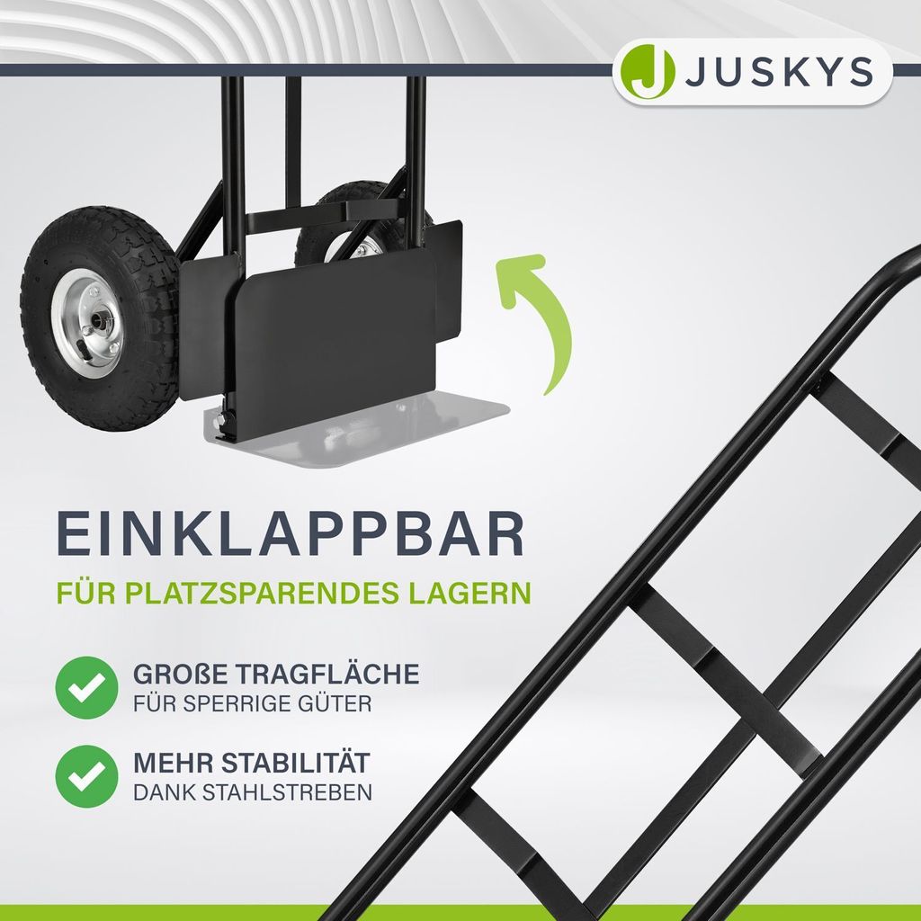 Juskys Sackkarre Basic klappbar – Transportkarre mit großen Produktbild 7