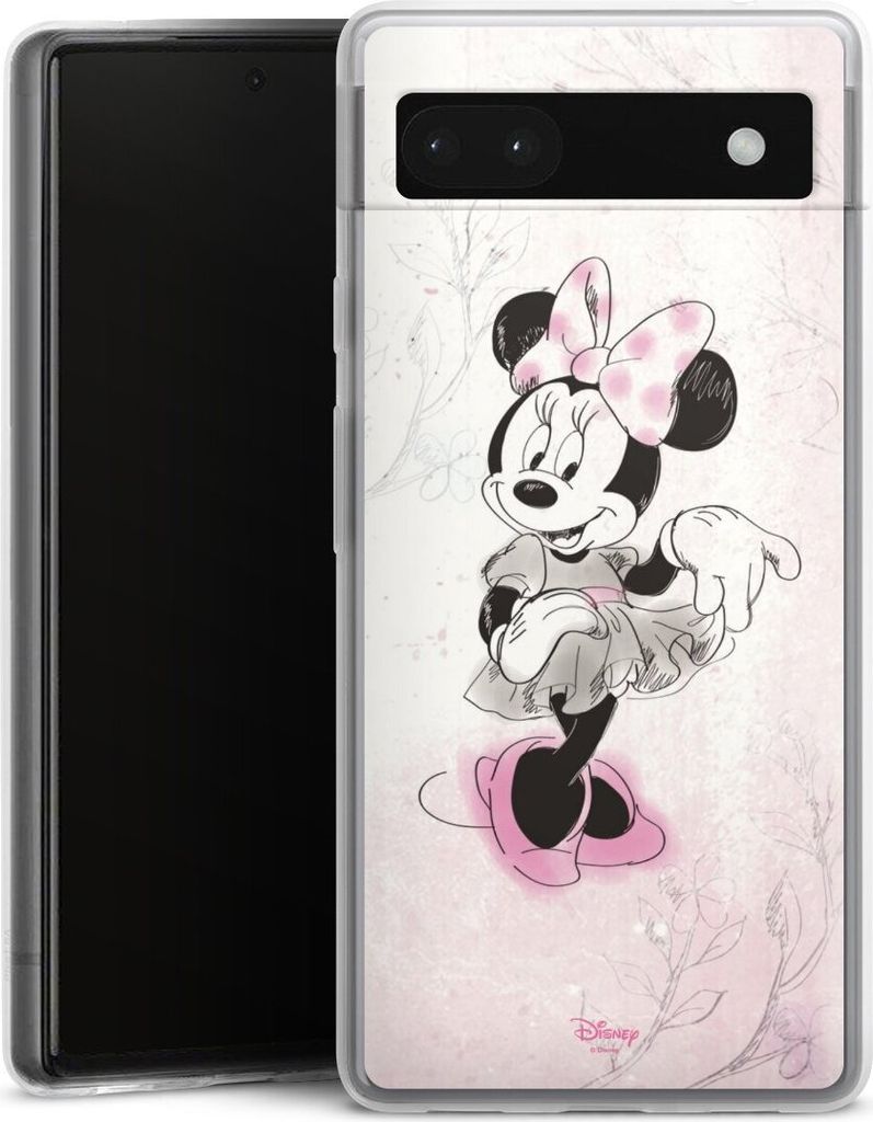 DeinDesign Slim Hülle für Google Pixel 6a Silikon Case Ultra Dünn Handyhülle Disney Minnie Mouse Vintage