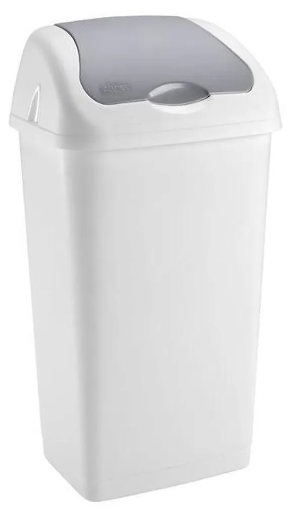 Poubelle HEIDRUN Althea 60L Blanc - Grande Poubelle Cuisine Plastique