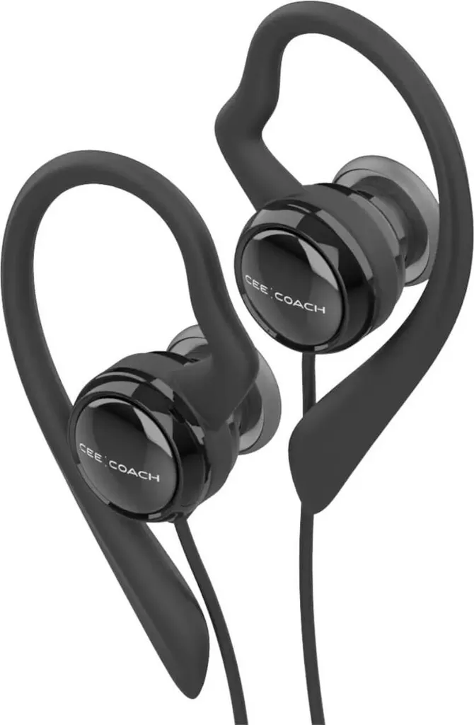 Casque Stéréo Ergonomique Peiker CEE - Crochet d'Oreille Anti-Chute Noir