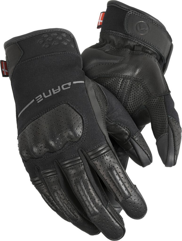 DANE Mando Motorrad Handschuhe, schwarz, XL