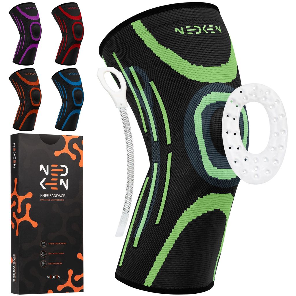 NEDKEN Kniebandage – Knieorthese mit Gelenkstabilisierung, Meniskus-Support, Orthopädischer Knieschutz bei Arthrose, Sport & Rehabilitation , Gr...