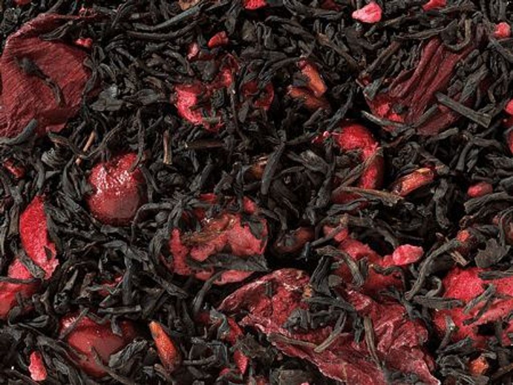 1 kg Schwarzteemischung Granatapfel Cranberry aromatisiert