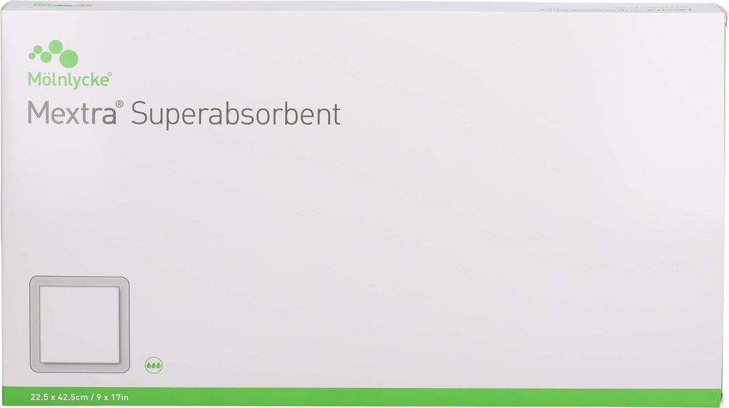 MEXTRA Superabsorbent Wundverband 22,5 × 42,5 cm, 10 St. Verband