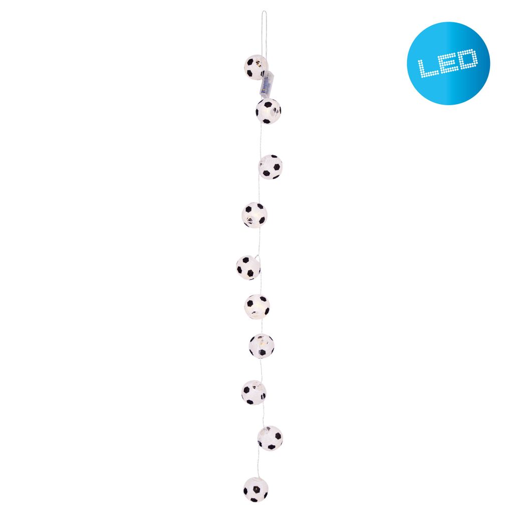 STAR TRADNG LED-Lchterkette Funlght Fußball Warmweß, 15-flammg, Tmer