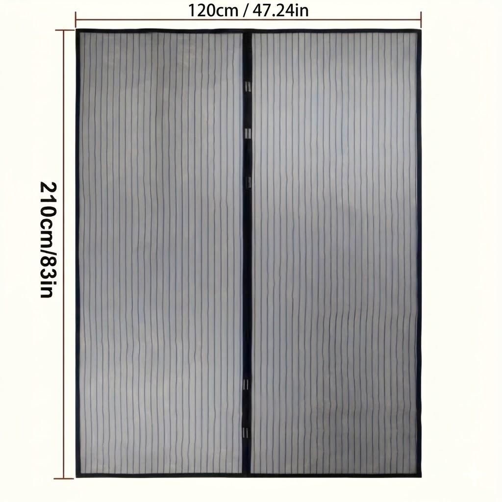 Magnetische Fliegengitter Tür 210x120 cm – Insektenschutz ohne Bohren | Selbstschließend mit 26 Magneten | Luftdurchlässig | Für Balkon-, Ter...