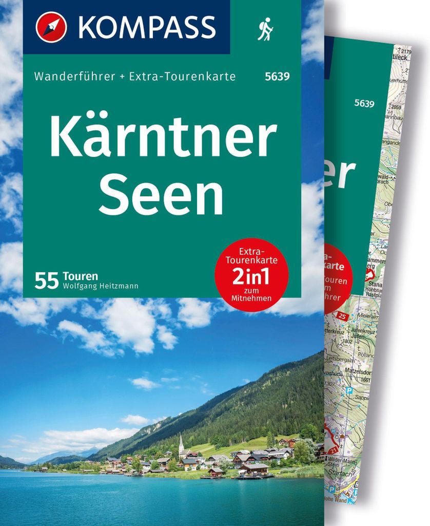 KOMPASS Wanderführer Kärntner Seen, 55 Touren mit Extra-Tourenkarte