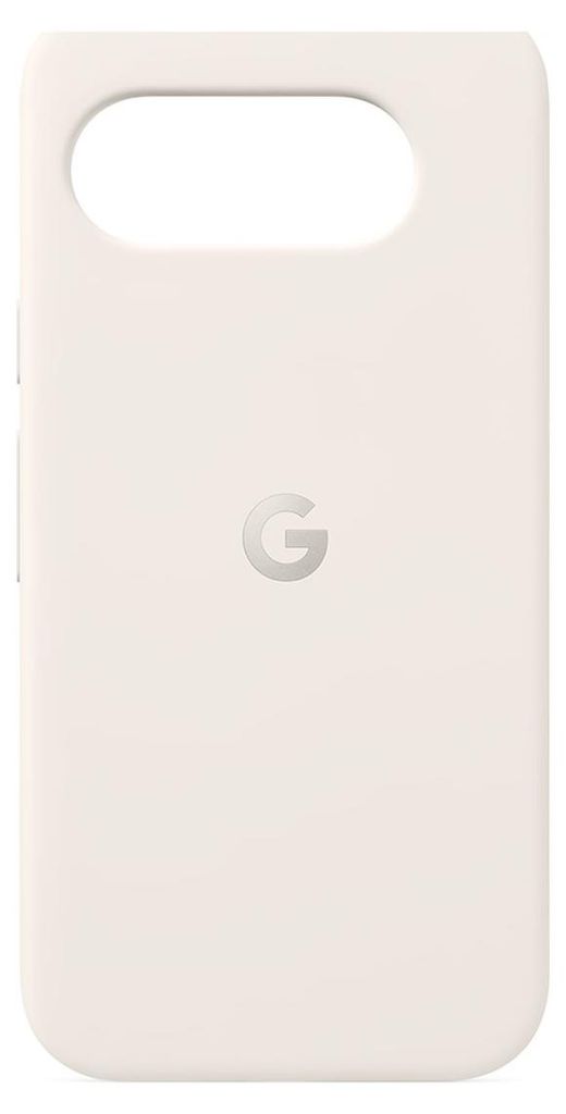 A plain studio shot of a beige phone case.