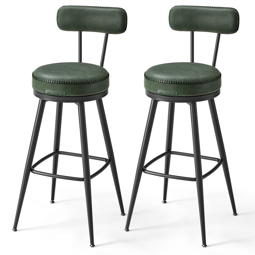 VASAGLE EKHO Kollektion - 360° drehbarer Barhocker, 2er Produktbild 
